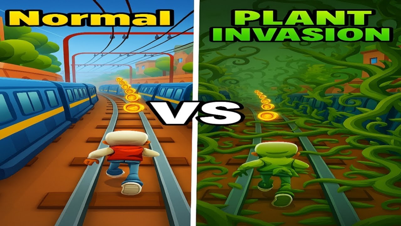 😱 Normal vs Plant Invasion in Subway Surfers! | Handcam Full Gameplay 🔥