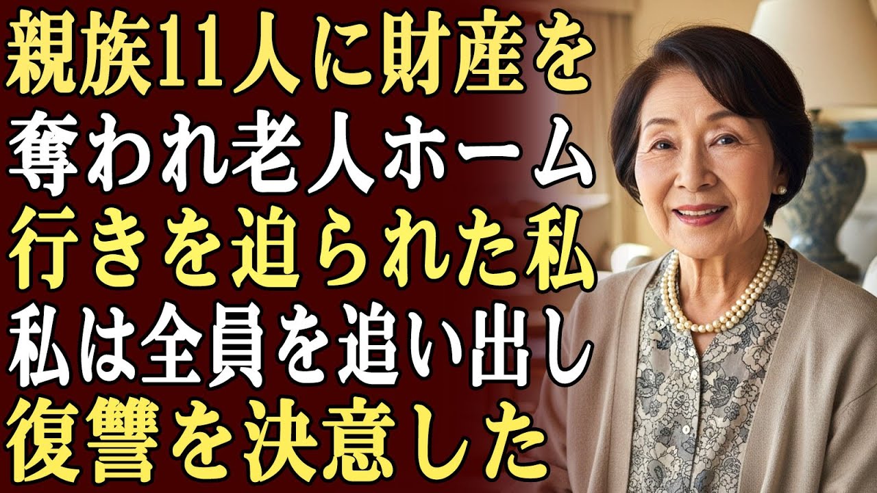 息子夫婦は親族11人と別荘に押しかけ、財産を奪い私を老人ホームに入れようとした。その夜、私は全員を追い出し、復讐を決意した。