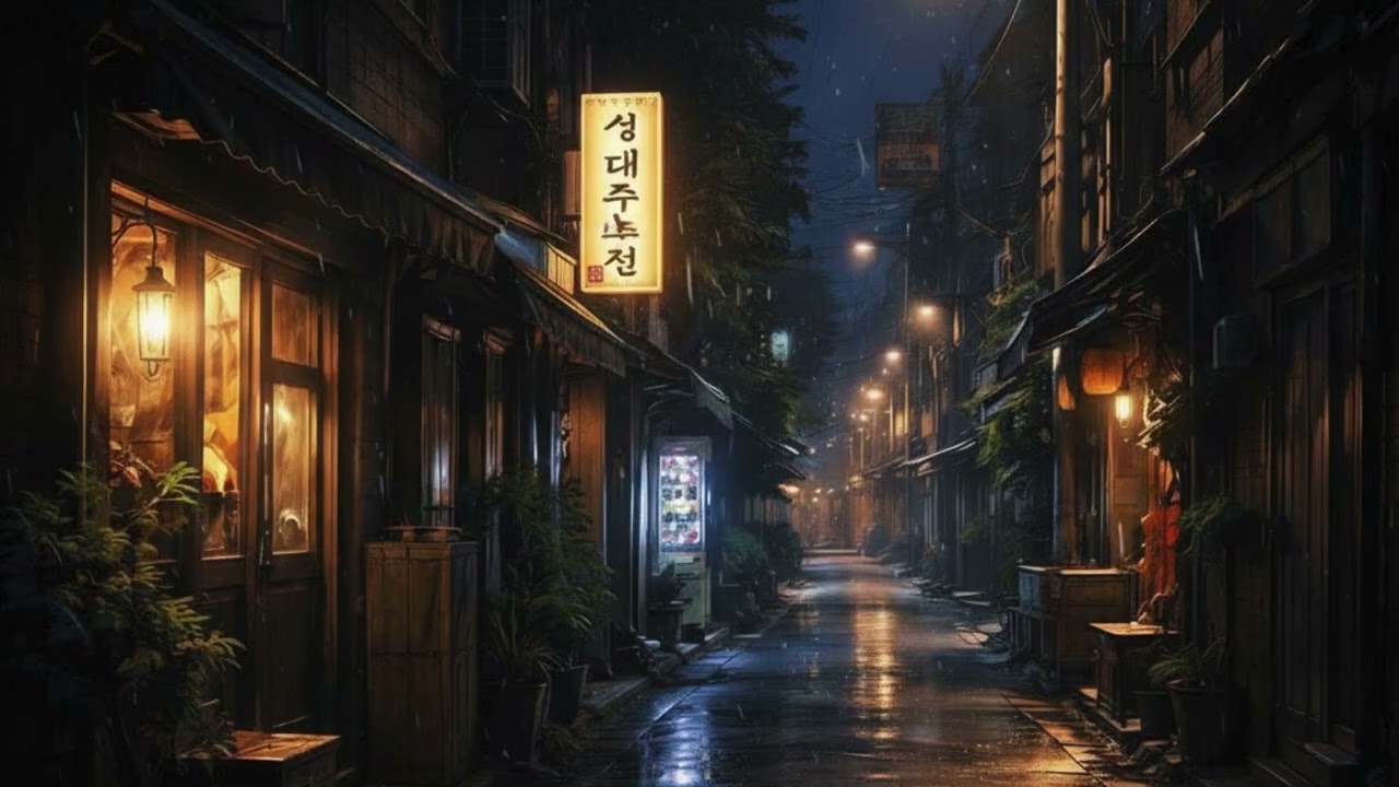 비 오는 서울 뒷골목, 나 홀로 걷는 밤 (Lo-fi / Chill)