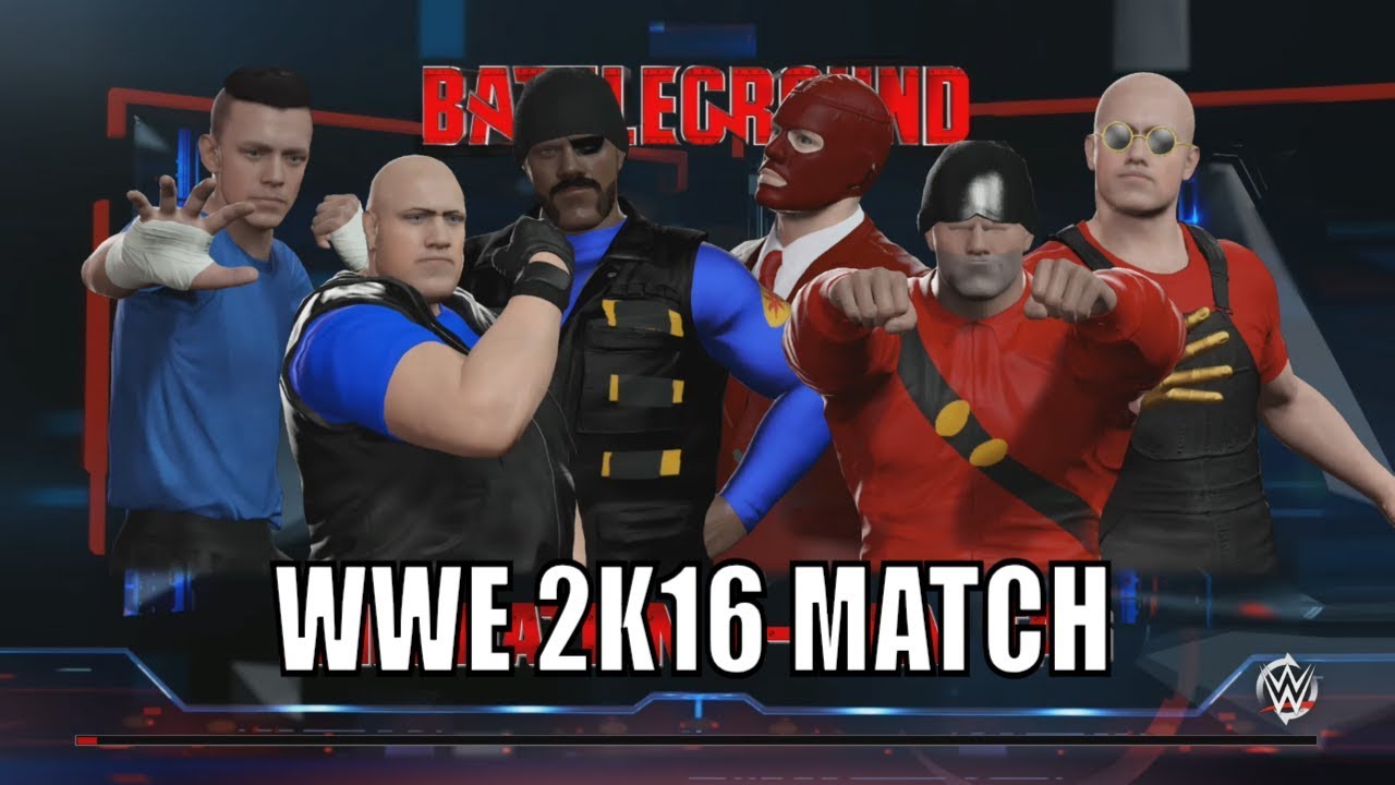 Разведчик, Пулеметчик, Подрывник против Шпиона, Солдата, Инженера — WWE 2K16