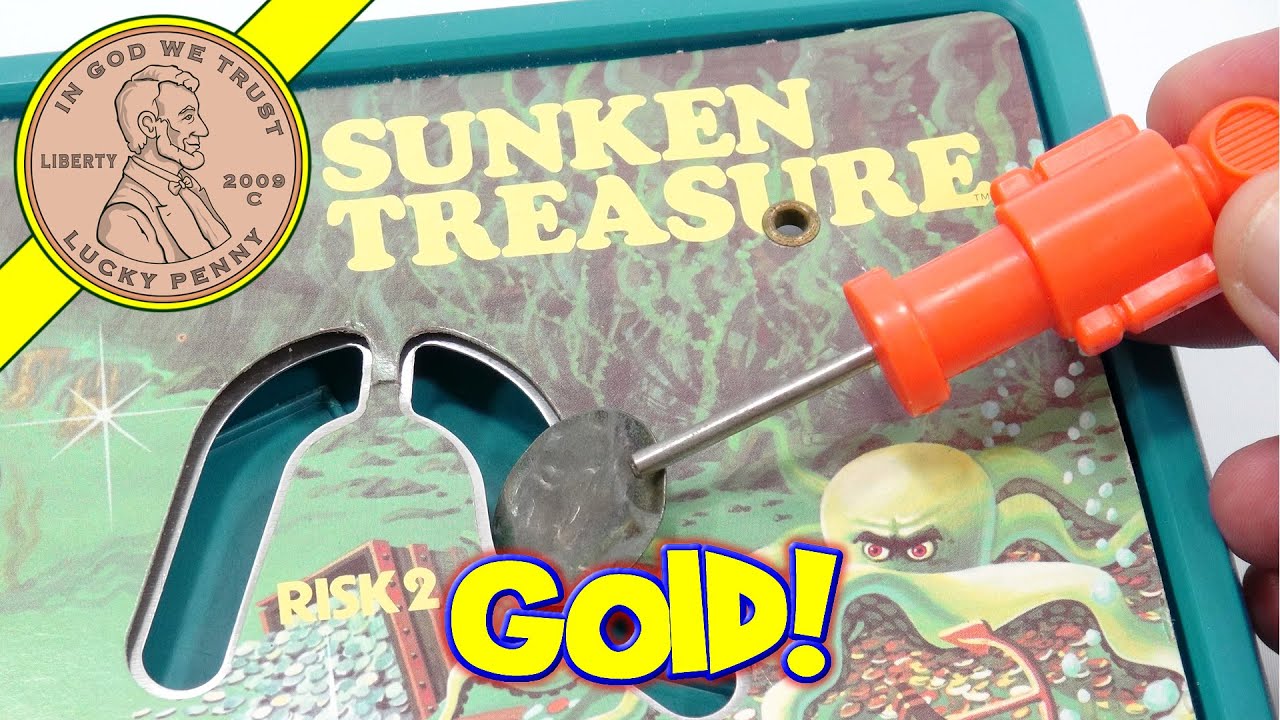 How TO Play The Game Sunken Treasure Milton Bradley 1976 Game #4640 - Dig For Treasure!