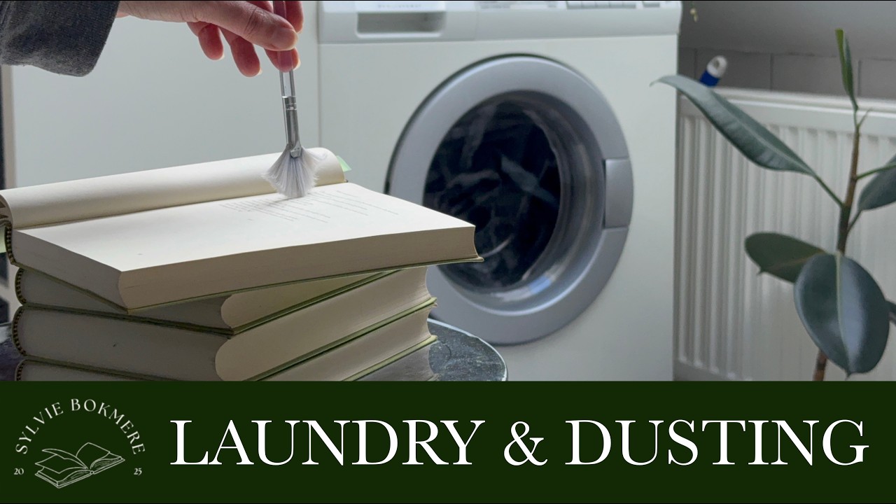 Inherited Library: Laundry Machine sounds 🧺 & Cleaning My Grandpas Old Books - Unusual Spot Paper