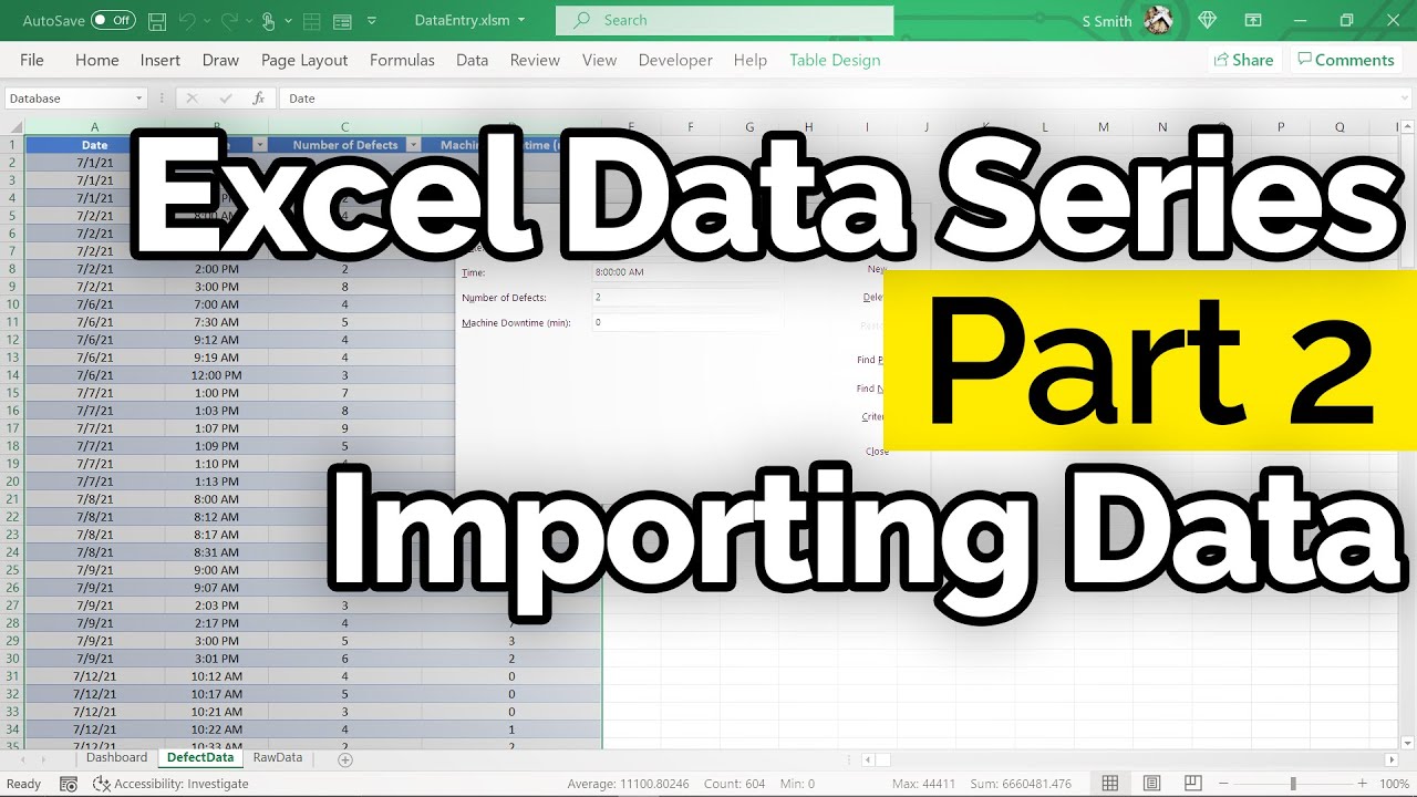 Import Data into Microsoft Excel