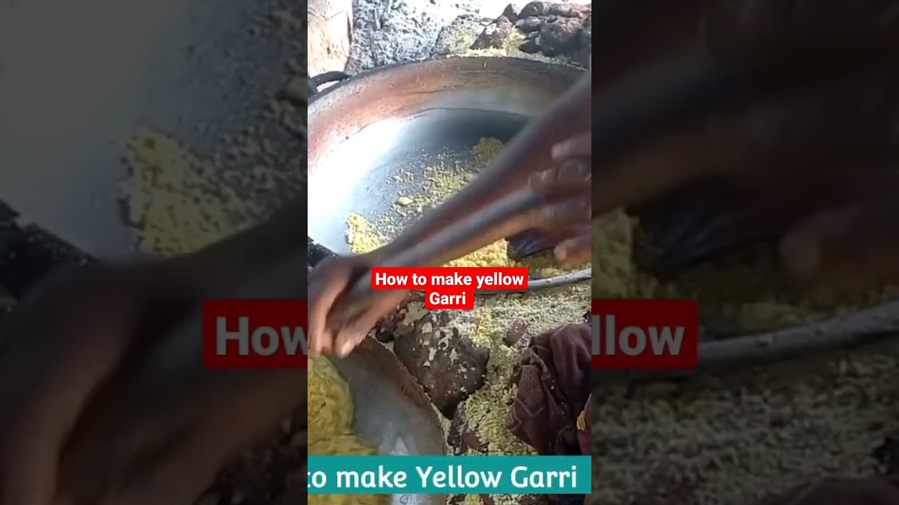 Watch how this woman make Yellow  garri locally #shorts #garri #local #cassava #processing #fyp