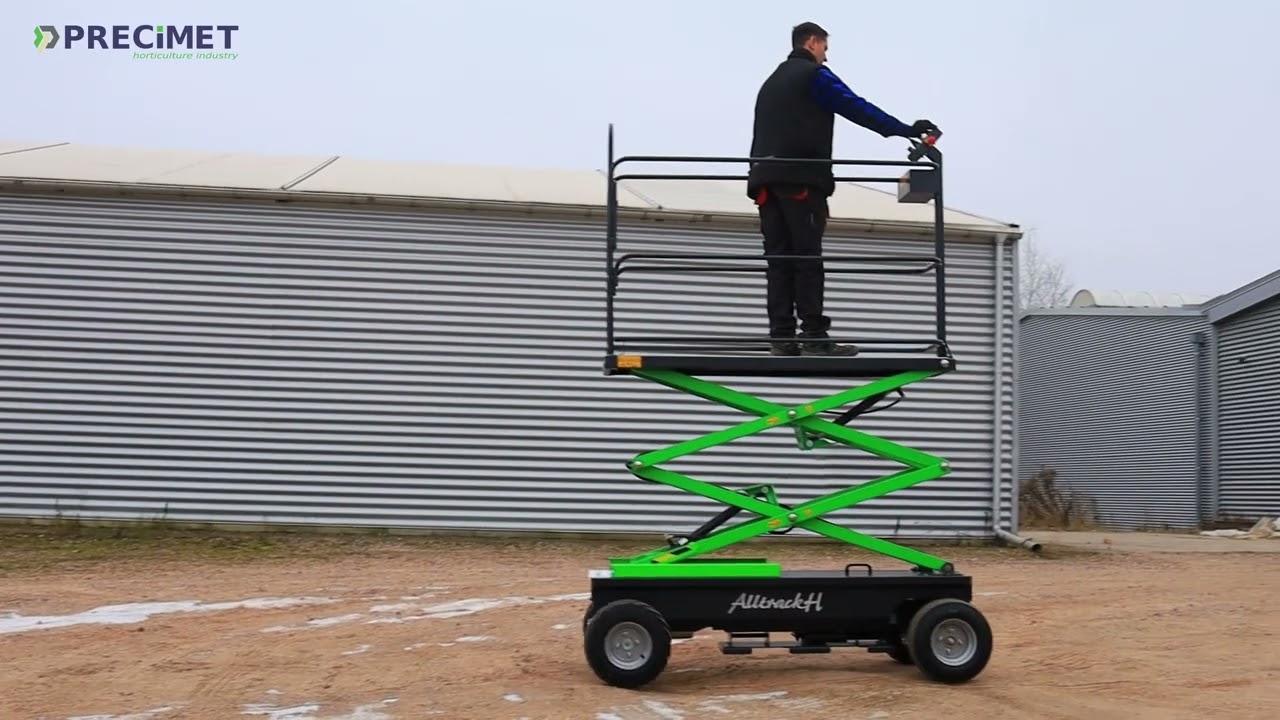 Alltrack H - steerable hydraulic crop care greenhouse trolley - driving test - NEW 2022!
