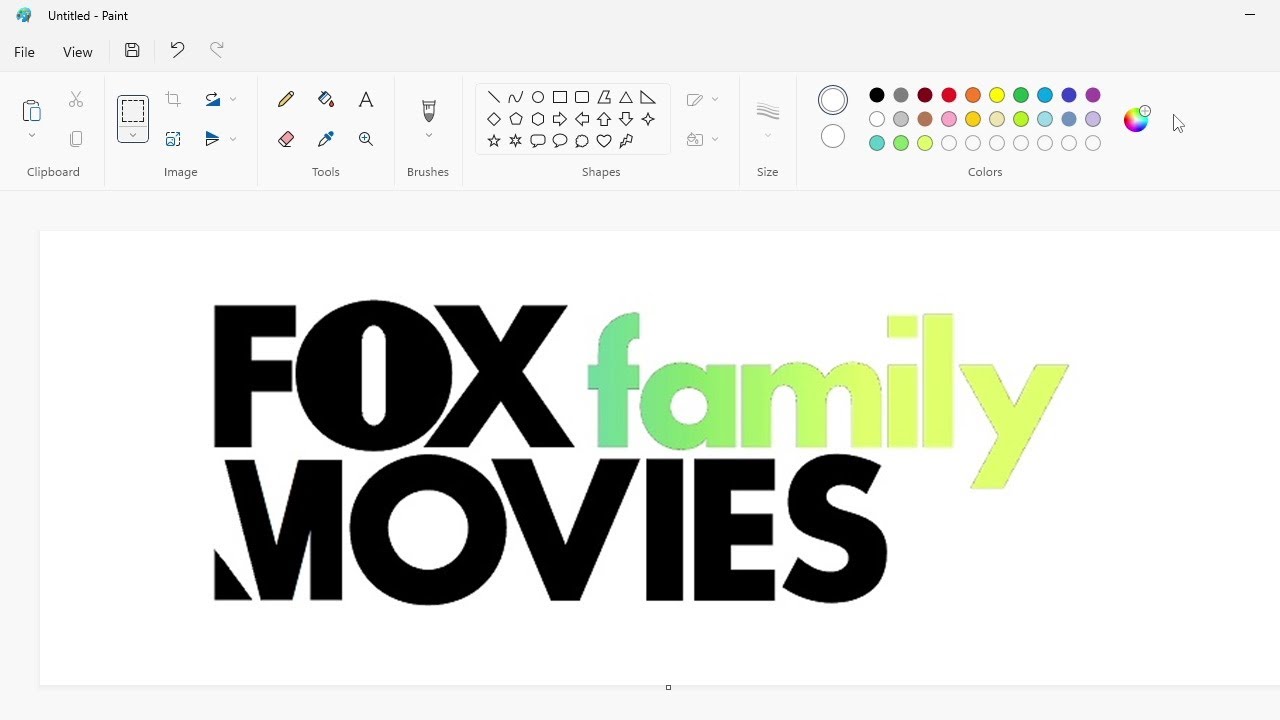 How to draw the Fox Family Movies logo using MS Paint | How to draw on your computer
