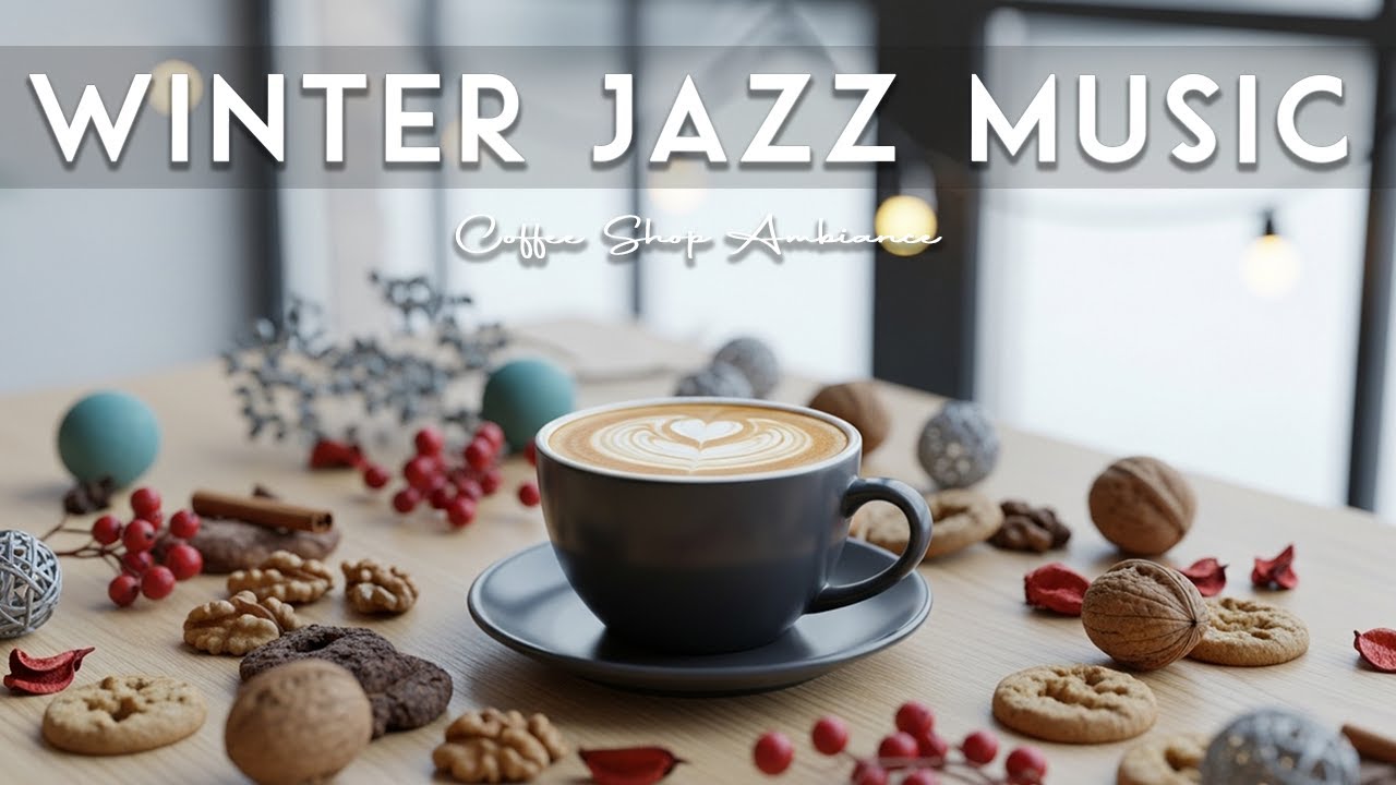 Winter Jazz Music ☕ Coffee Shop Ambiance & Positive Jazz Cafe Music for Relaxing