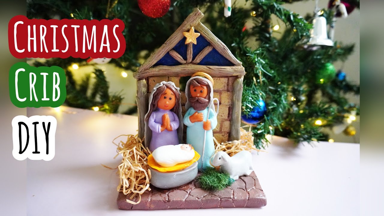 DIY Christmas Crib | Easy Christmas Home Decoration Ideas | Christmas Craft Ideas | Clay Crafts