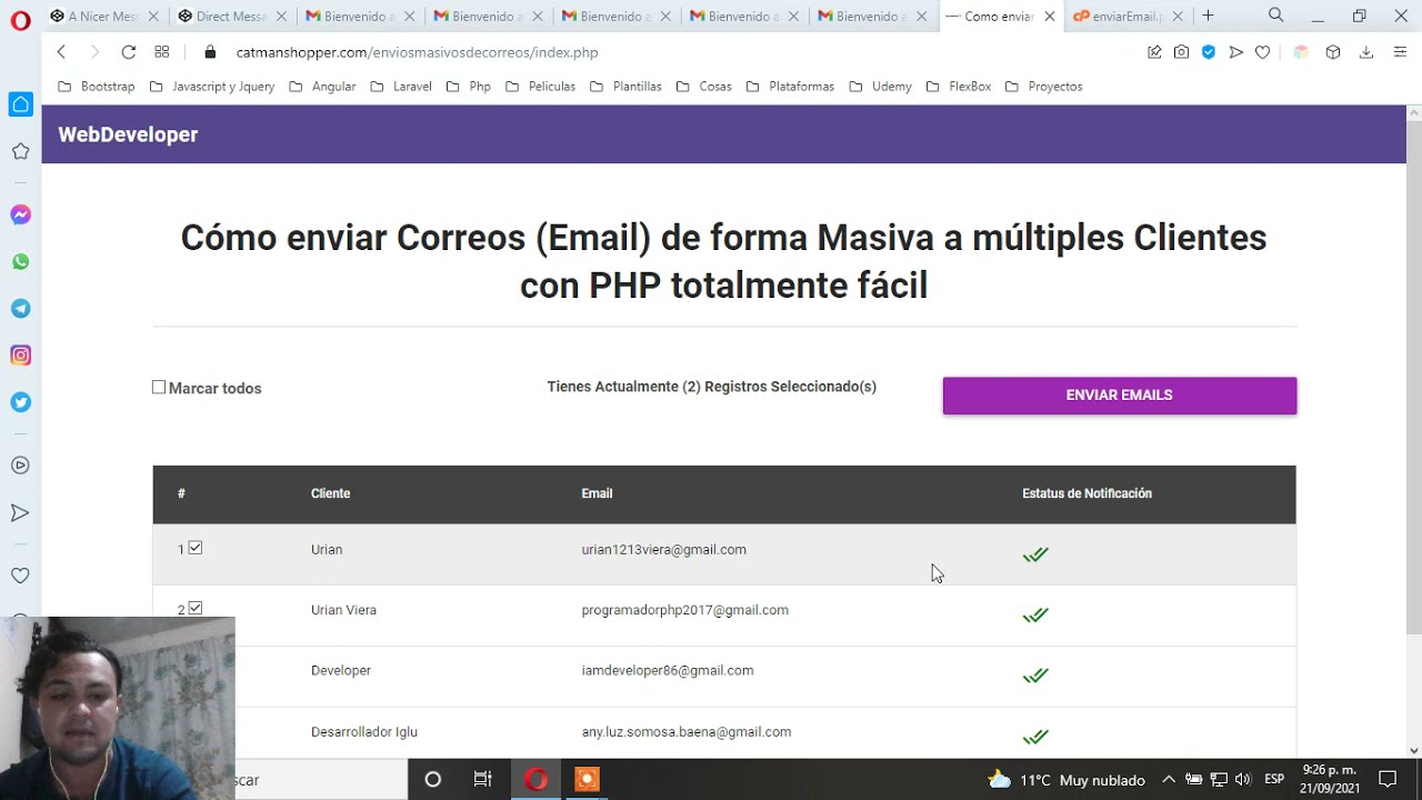 😱🤯 Como enviar Correos (Email) de forma Masiva a multiples Clientes con PHP totalmente facil 💥