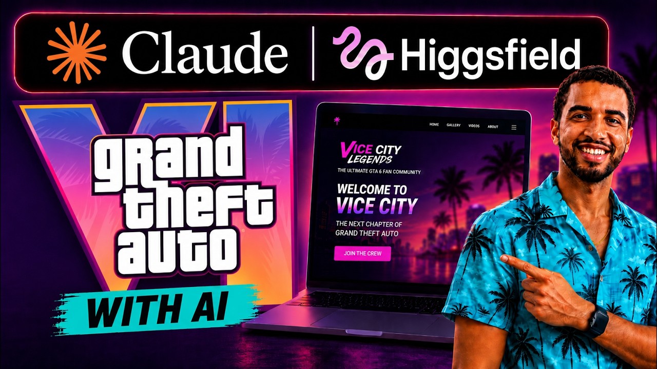 Я создал сайт для GTA VI с помощью Claude Code и Higgsfield