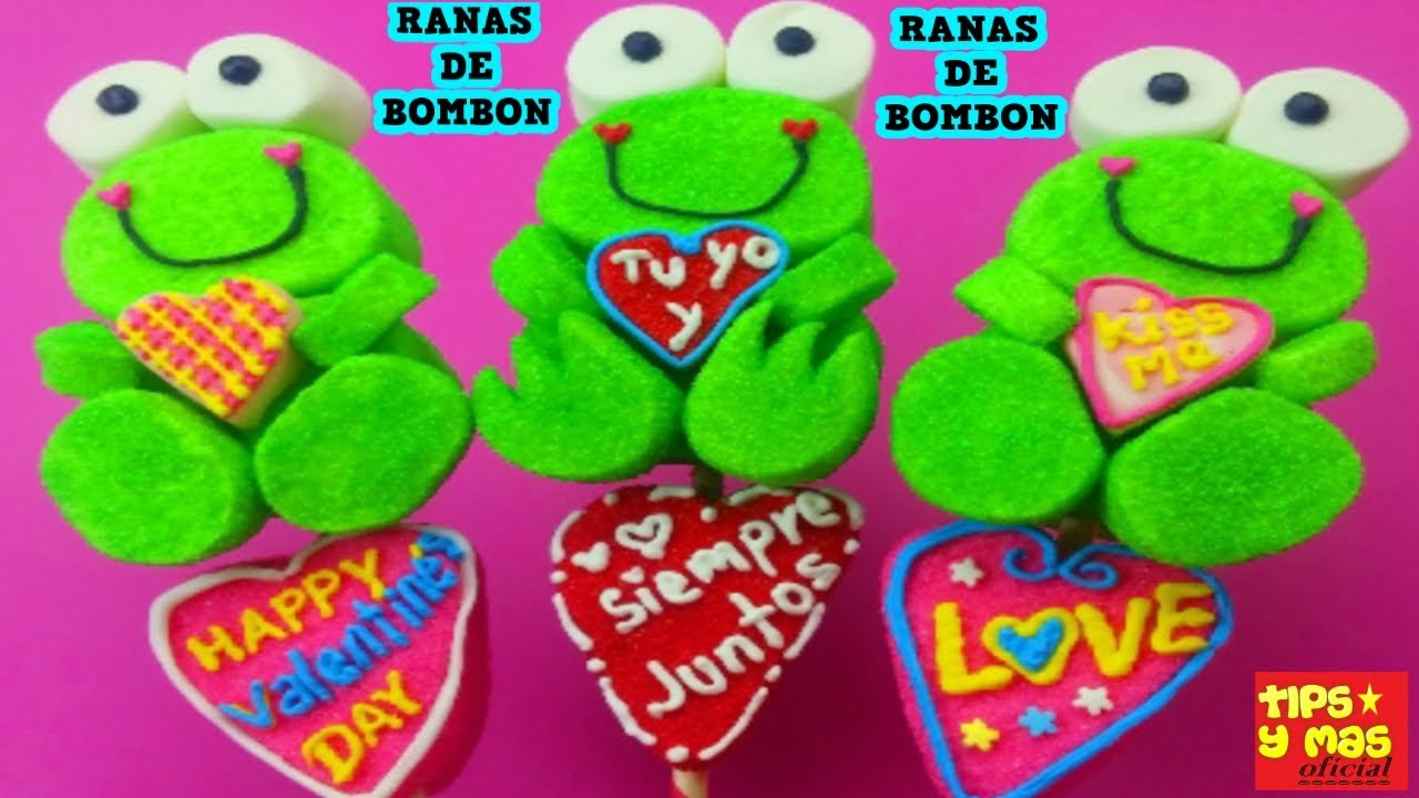 RANAS DE BOMBÓN PARA EL 14 DE FEBRERO; Ranitas de bombón para san Valentín
