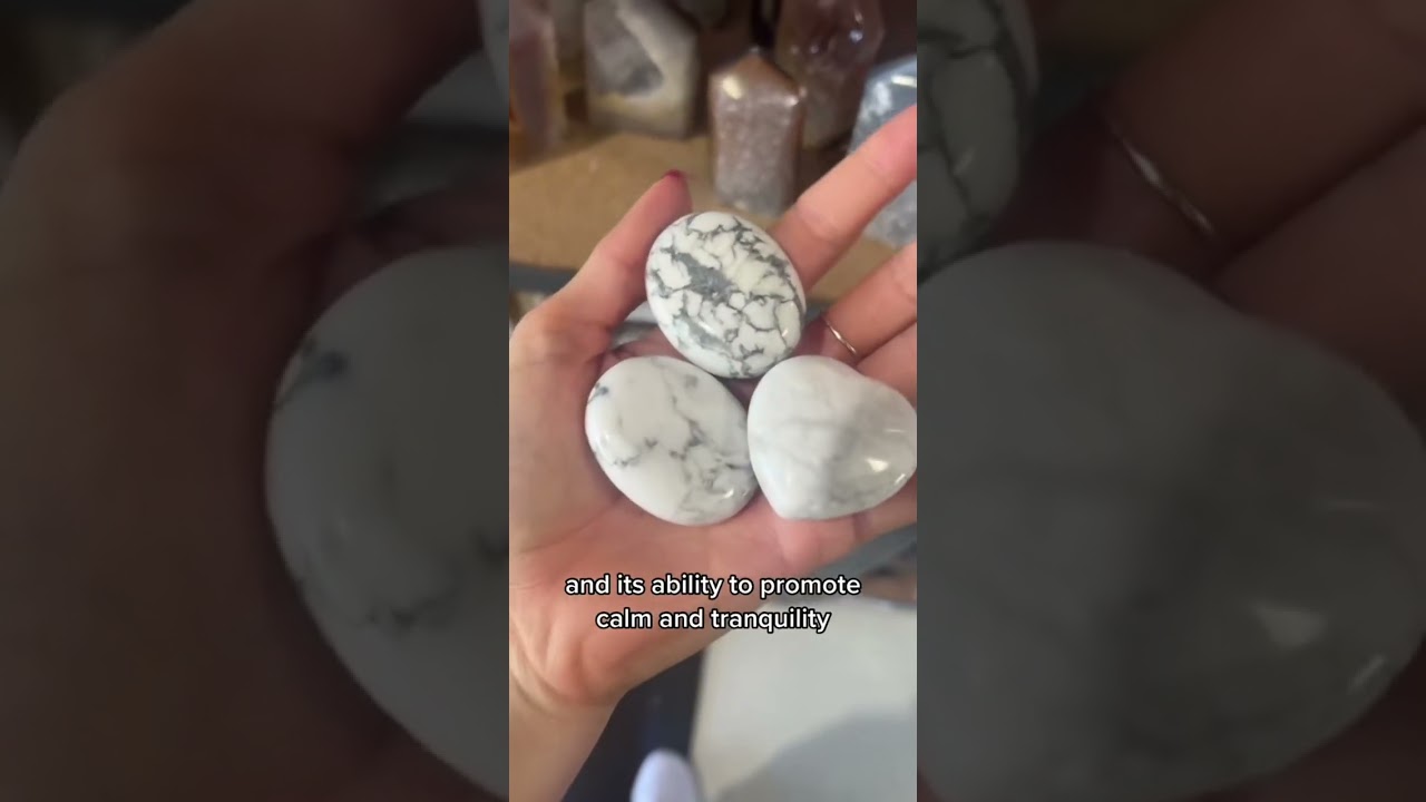 White howlite crystal for anxiety