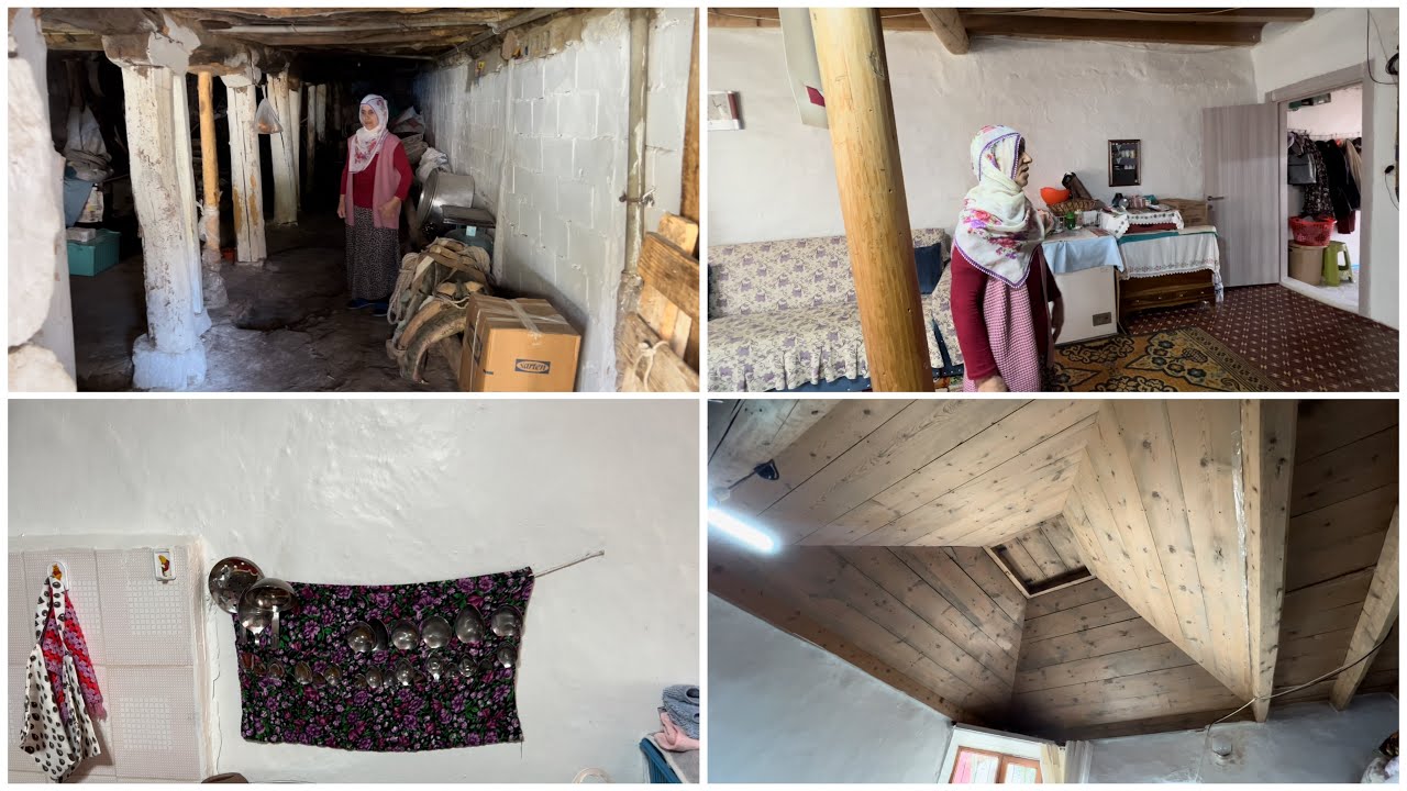 KAYINVALİDEMİN KÖY EV TURU | EŞİM BURADA DOĞMUŞ 🥰 | BÖYLE ÇATI HİÇ GÖRMEDİM 🤷🏻‍♀️