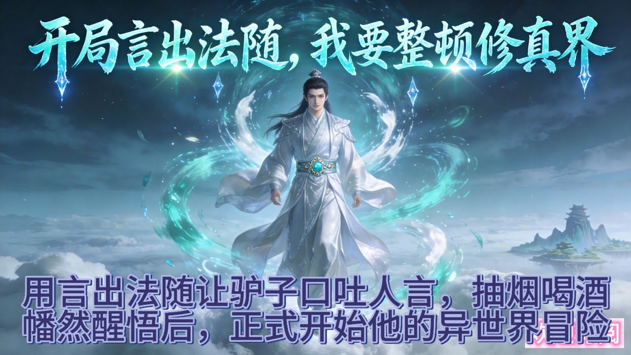 《开局言出法随，我要整顿修真界！》用言出法随让驴子口吐人言，教会了它抽烟喝酒，也就差烫头了。    幡然醒悟后，正式开始他的异世界冒险。#玄幻 #穿越 #爽文 