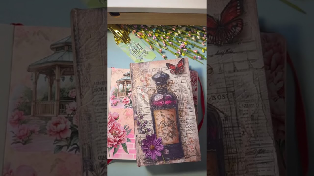 ASMR Journaling/ Peonies 🩷✨#scrapbooking #journaling #journalwithme #journalingasmr #asmrrelax #art