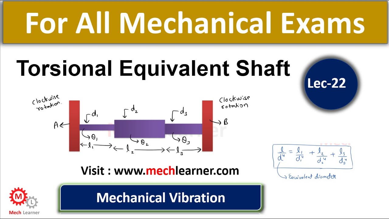 Torsional Equivalent Shaft || Mechanical Vibration-22 || For GATE/IES