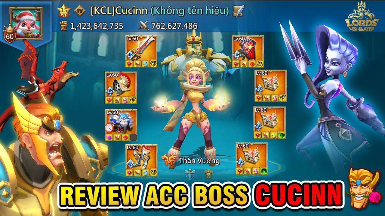 Review Acc KHỦNG của Boss Cucinn - Overview Top Account 200k$ Vietnam | Lords Mobile