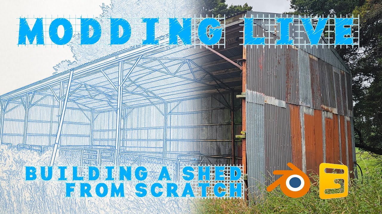 🔴Modding LIVE 🔴- Building a Shed from Scratch - Farming Simulator 25