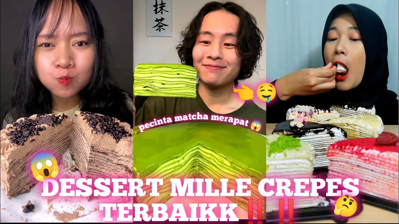 KOMPILASI MUKBANG DESSERT CREPES VIRALL‼️‼️||MANA YANG TERBAIK🤔🥧🍰