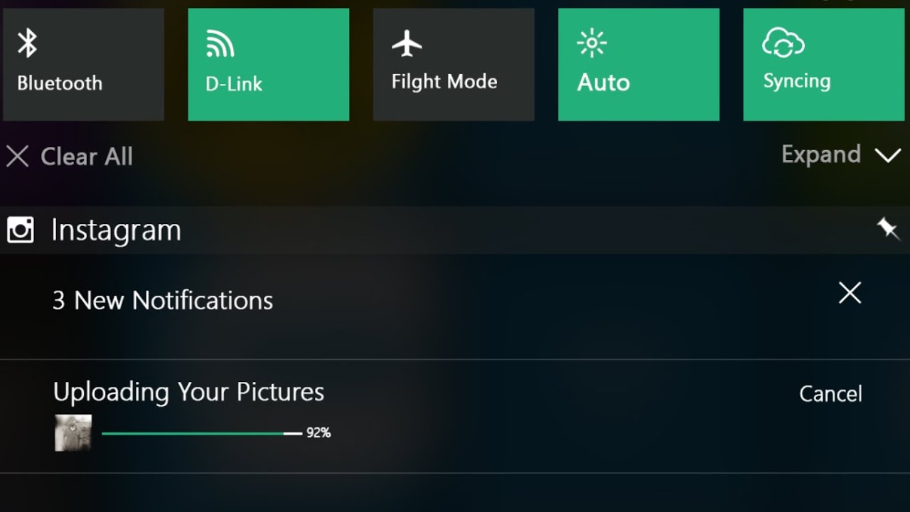 Windows 10 Mobile New Notification Center : Concept UI Design
