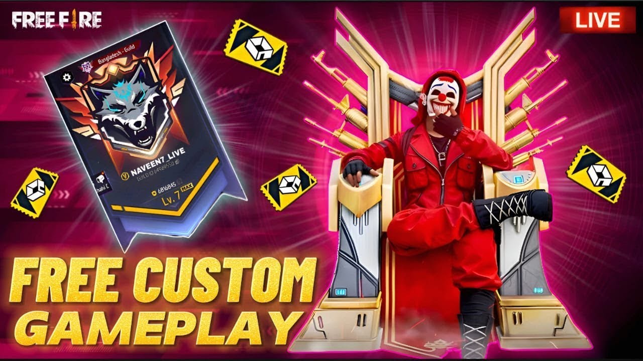 🛑1K COMING SOON LIVE GUILD TEST 1VS3 😈 GIVEAWAY CUSTOM 4VS4🤑🤑#freefire  #freefirelive #shortsl