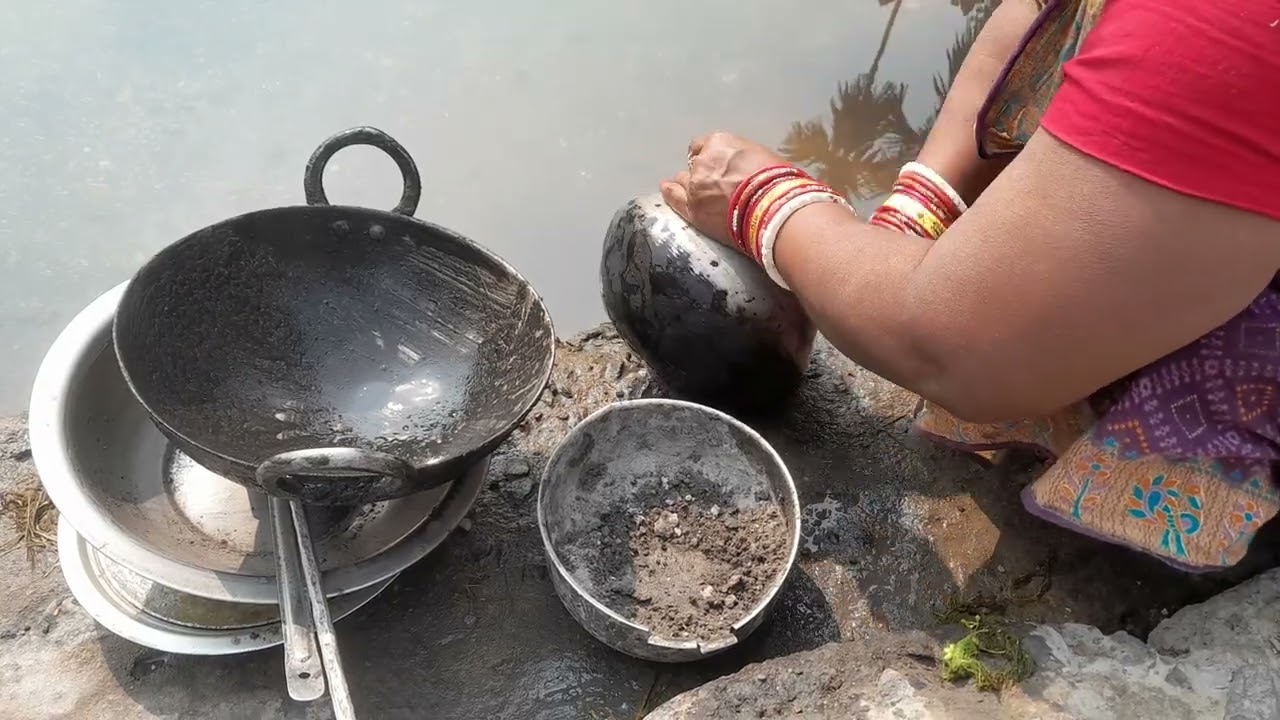 ବାସନ ମାଜିବାର ଅଦ୍ଭୁତ ଉପାୟ (Unique way of dishwashing)