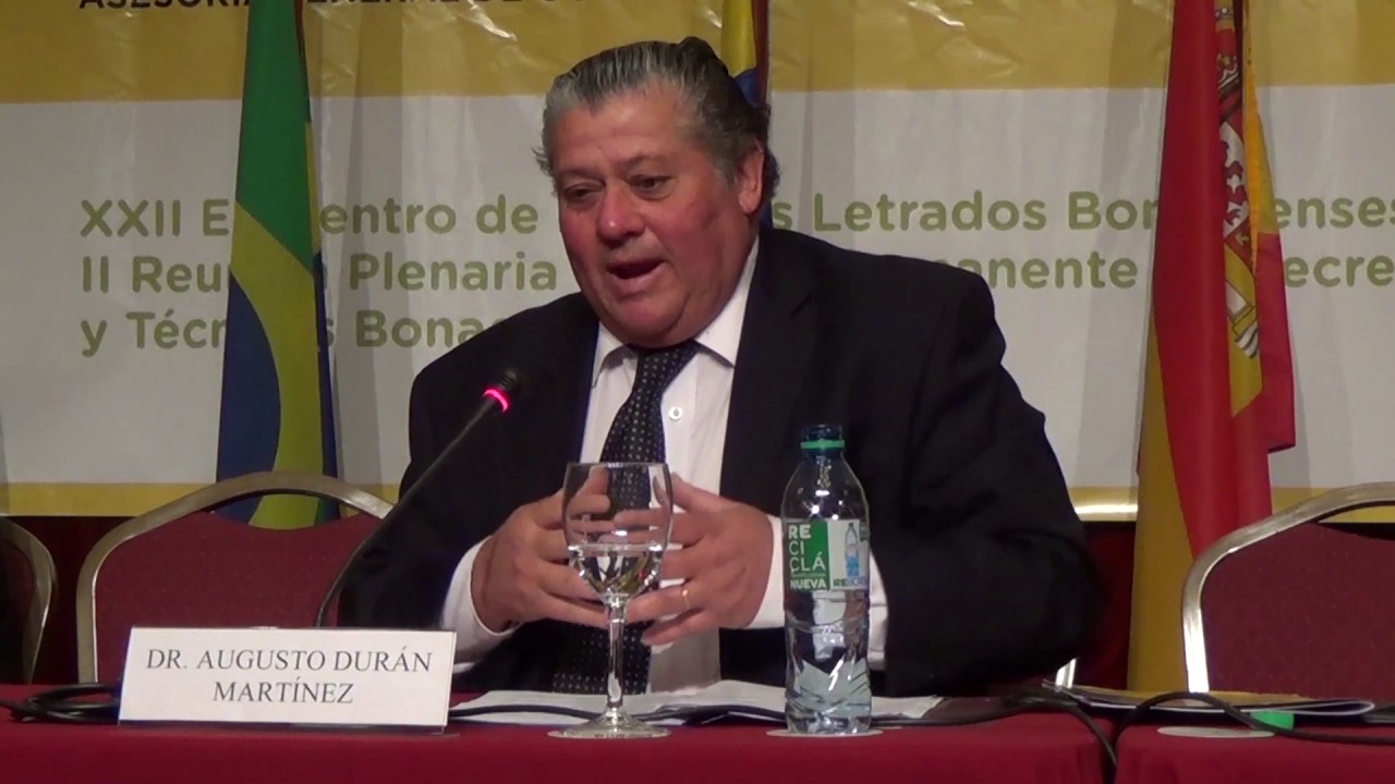 CONFERENCIA EXPOSITOR INTERNACIONAL: Augusto DUR&Aacute;N MART&Iacute;NEZ.