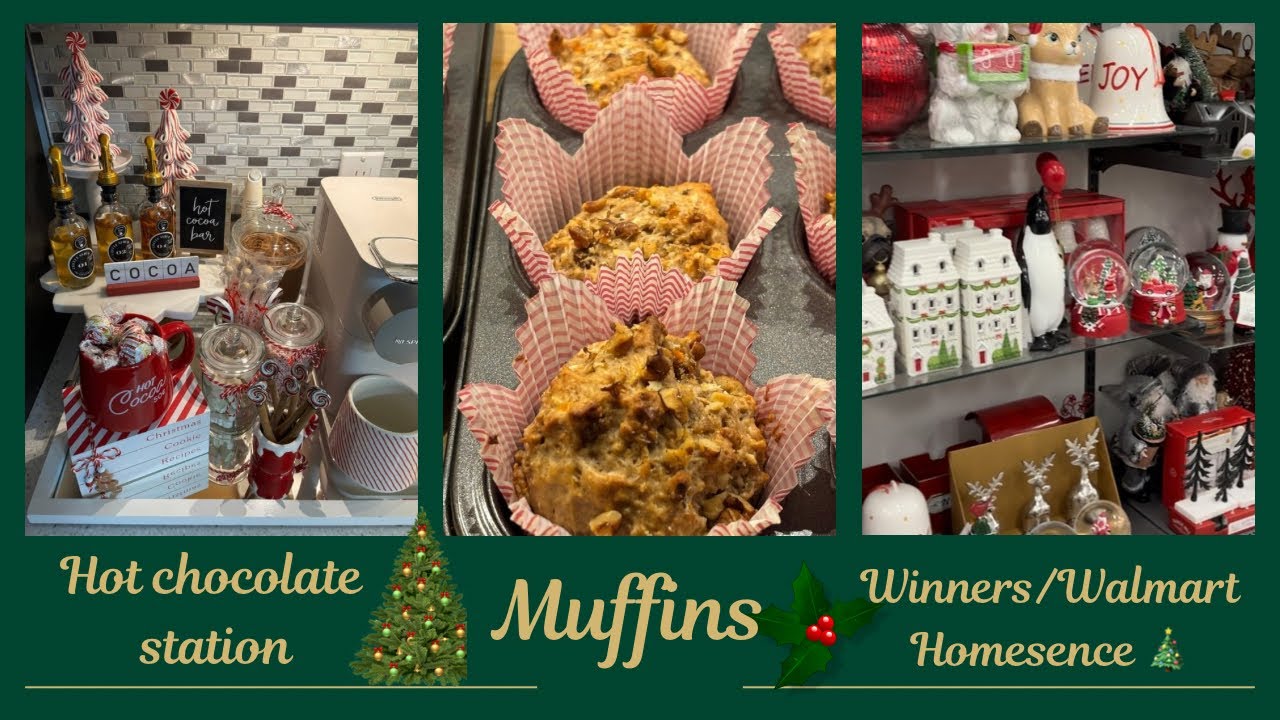 Cantinho do Hot Chocolate 🎄~Muffins ~Decor 🎄no Winners/Walmart/Homesence….