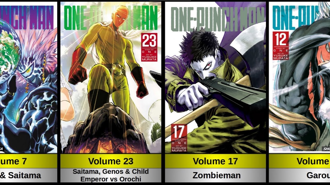 ALL MANGA VOLUME COVERS IN ONE PUNCH MAN