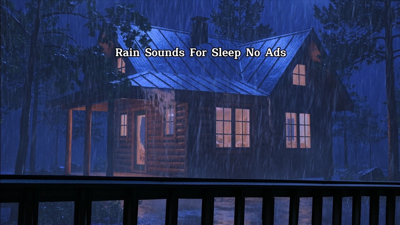 Heavy Rain Sounds at Night 🌙 No Ads | Rain Noise for Deep Sleep
