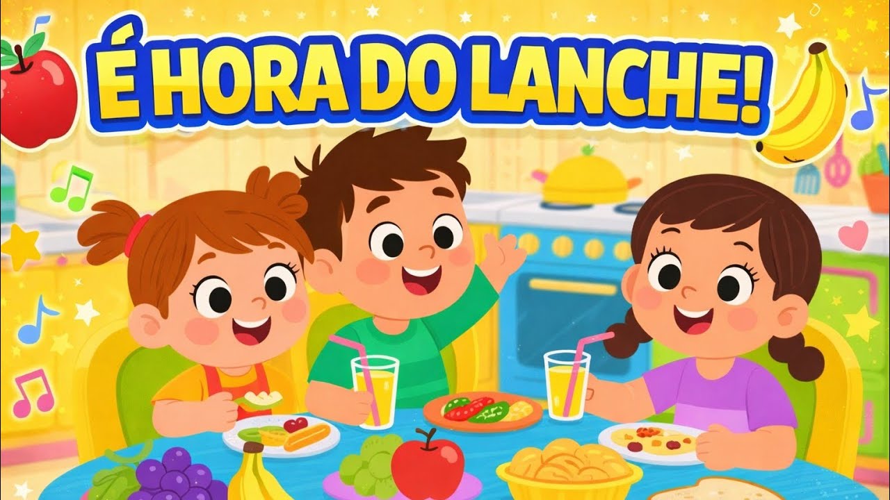 É HORA DO LANCHE! | Música Infantil Animada e Educativa 🎶