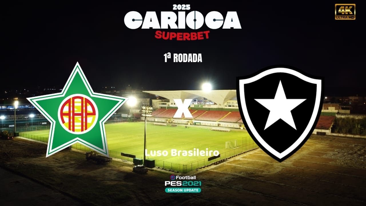 PORTUGUESA-RJ x BOTAFOGO | CARIOCA 2026 | 1ª RODADA | Ao Vivo com Imagens PES | 21 PC