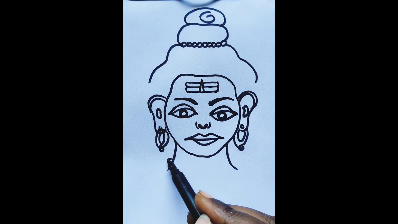 Lord Shiva sankar easy drawing 