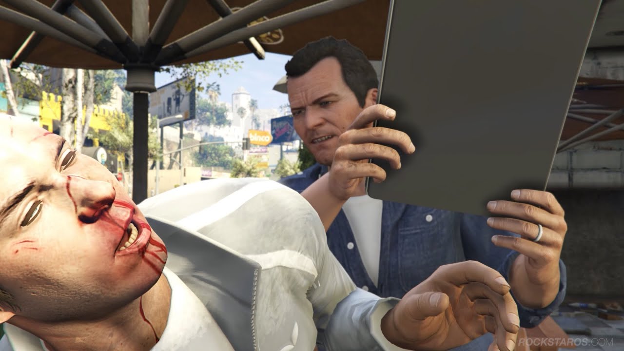 Michael beats up Fabien &ndash; GTA 5