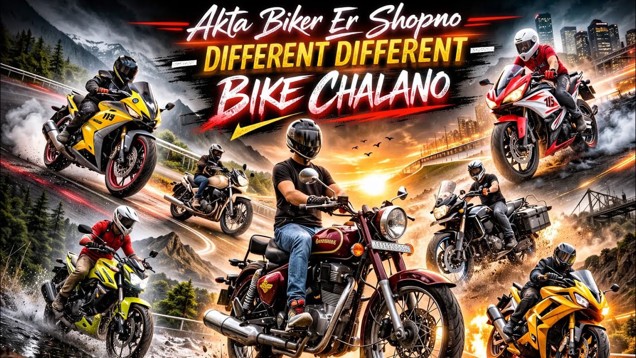 একটা বাইকারের স্বপ্ন Diffrent Diffrent বাইক চালানো 