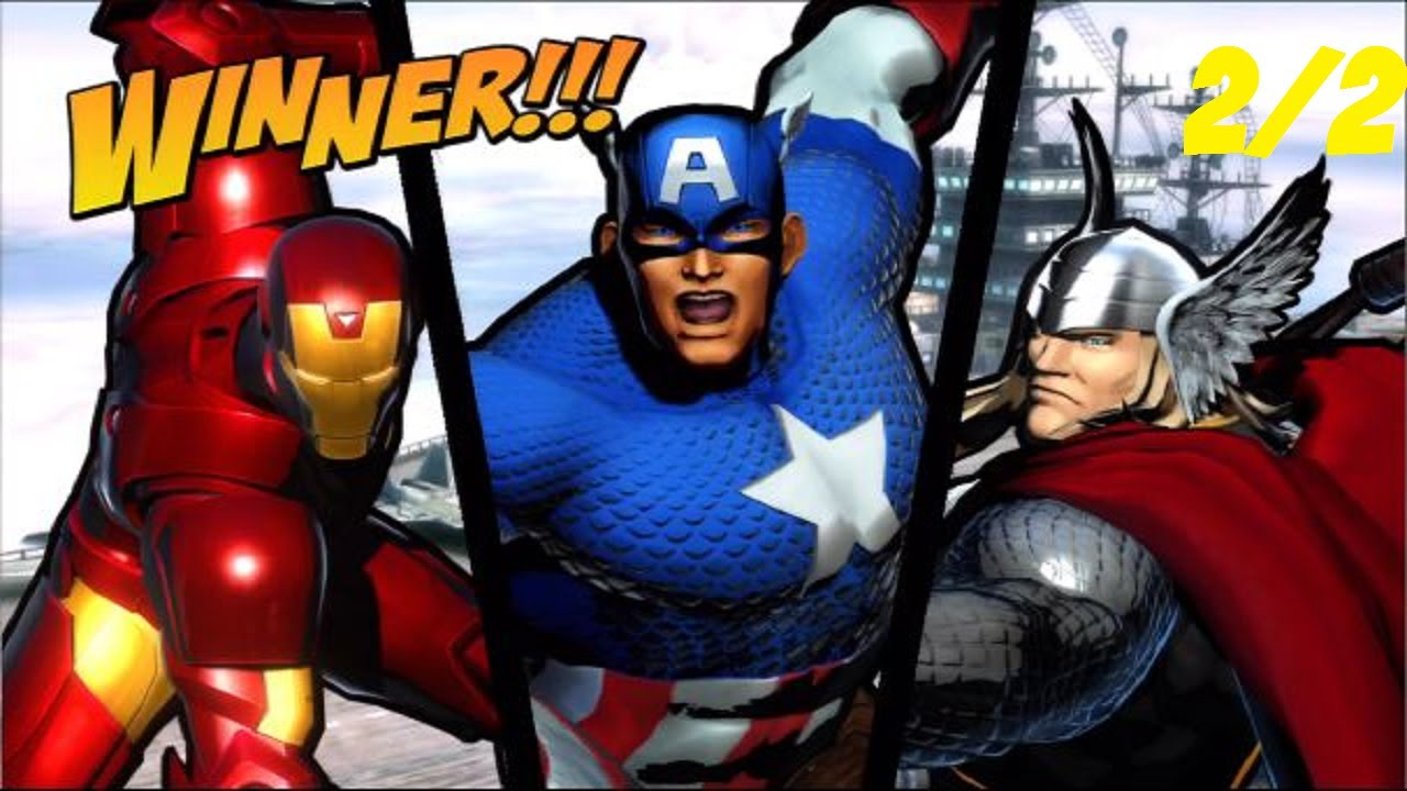 Ultimate Marvel vs Capcom 3 Arcade Mode (Captain America, Iron Man, Thor Pt. 2/2)