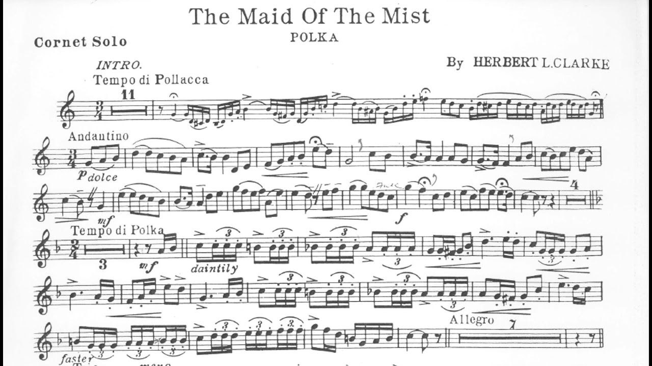 [TRUMPET SOLO] Herbert L. Clarke Solos - The Maid of the Mist