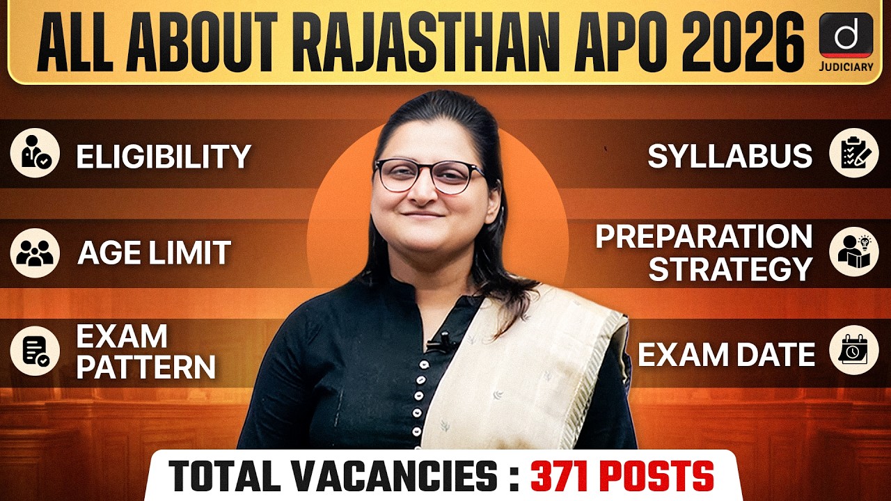 Rajasthan APO 2026 | Notification, Syllabus, Exam Pattern & Strategy | Drishti Judiciary