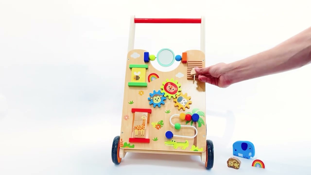 Trotteur bebe XXL, chariot de marche en bois - trotteur bebe garcon - trotteur bebe fille