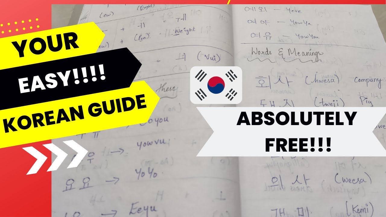 🇰🇷KOREAN FOR BEGINNERS - FREE course + Certificate !!
