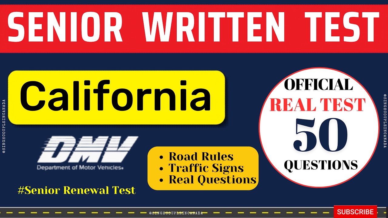 DMV Senior Renewal Test 2025 California | California DMV Senior Written Test 2026 #californiadmvtest