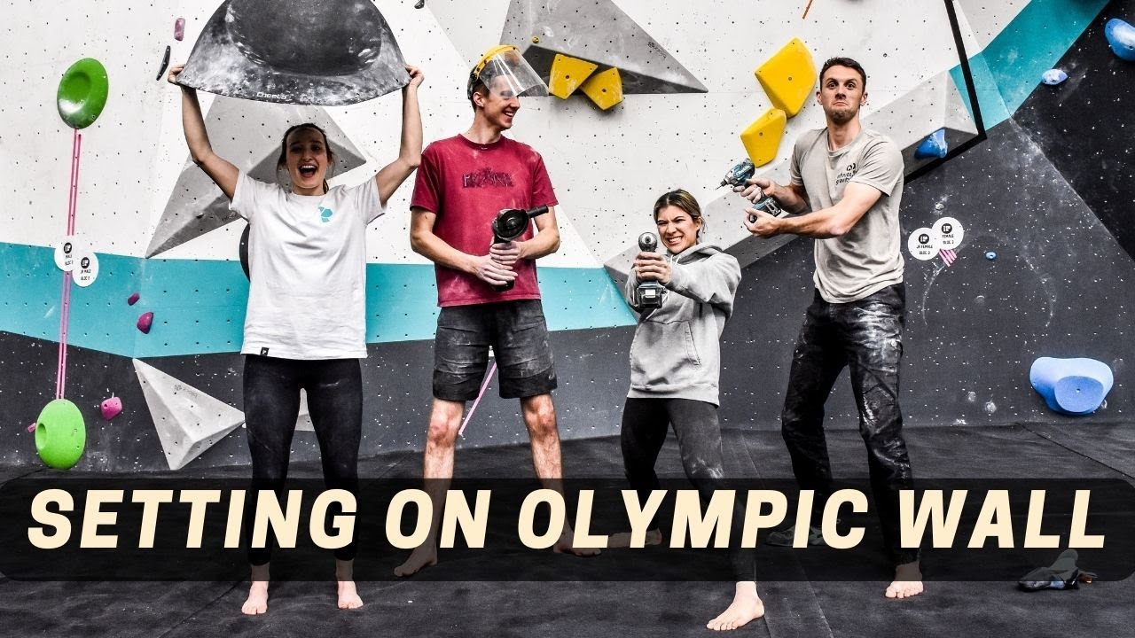 We set boulders on the Olympic Wall replica with Hannah Morris and Josh Rundle