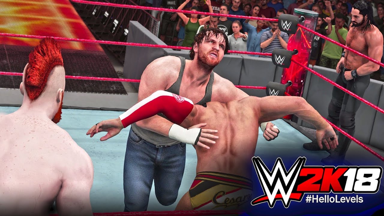WWE 2K18 Seth Rollins Dean Ambrose vs Sheamus Cesaro WWE 2K18 Tag Team Match Gameplay
