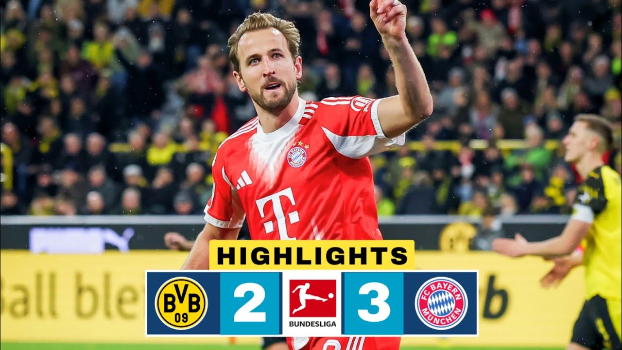 Kimmich Goal🔥 Borrusia Dortmund vs Bayern Munich 2-3 Highlights | Harry Kane Brace | der klassiker