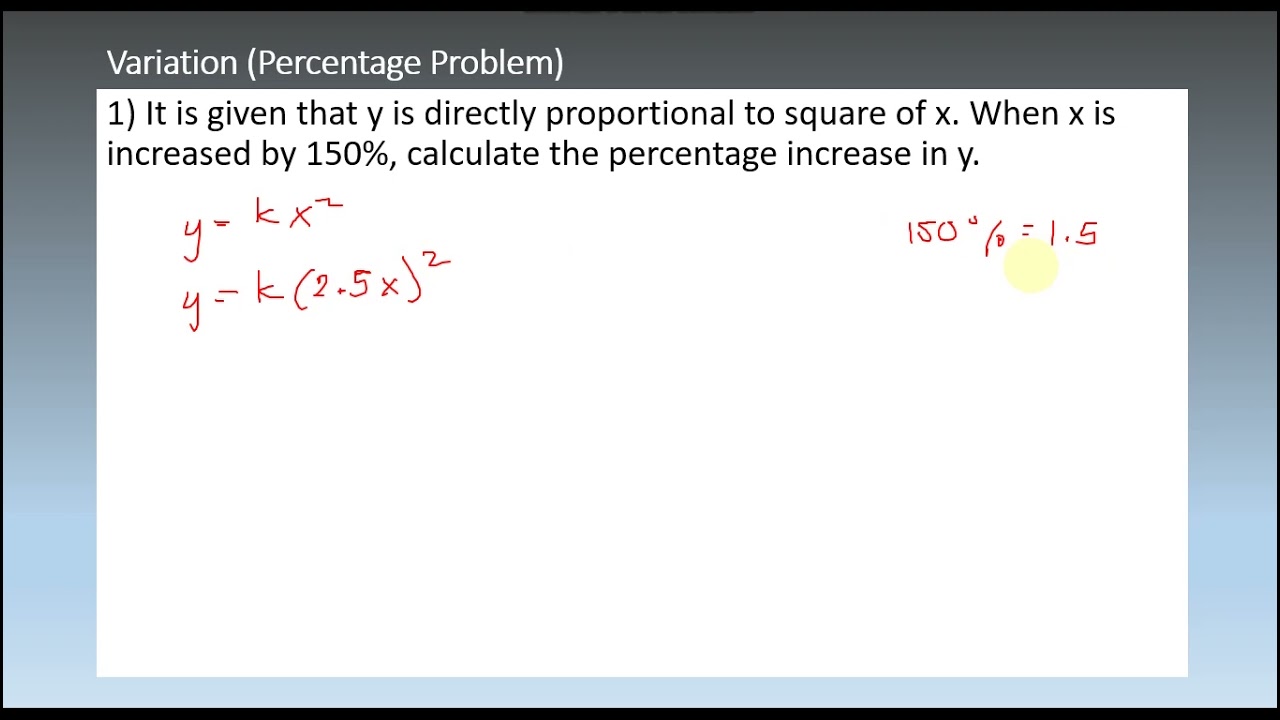 VARIATION PERCENTAGE PROBLEM