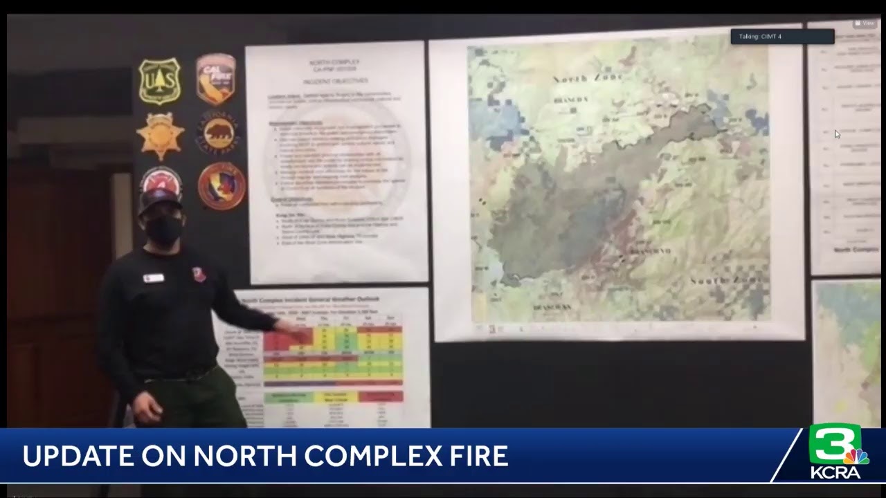 Fire officials are giving an update on the North Complex Fire burning in NorCal