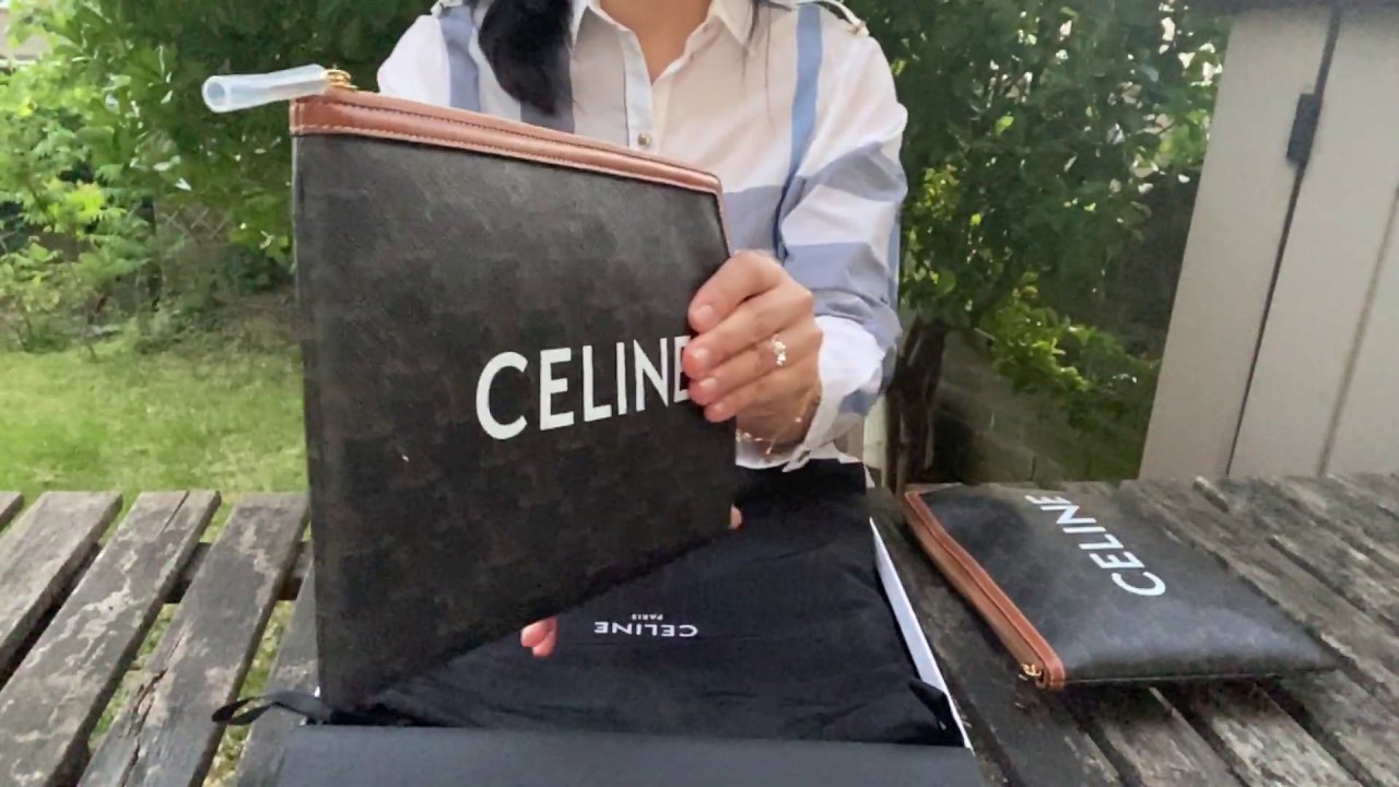 셀린느 트라이옴프 캔버스 스몰 파우치  셀린느언박싱