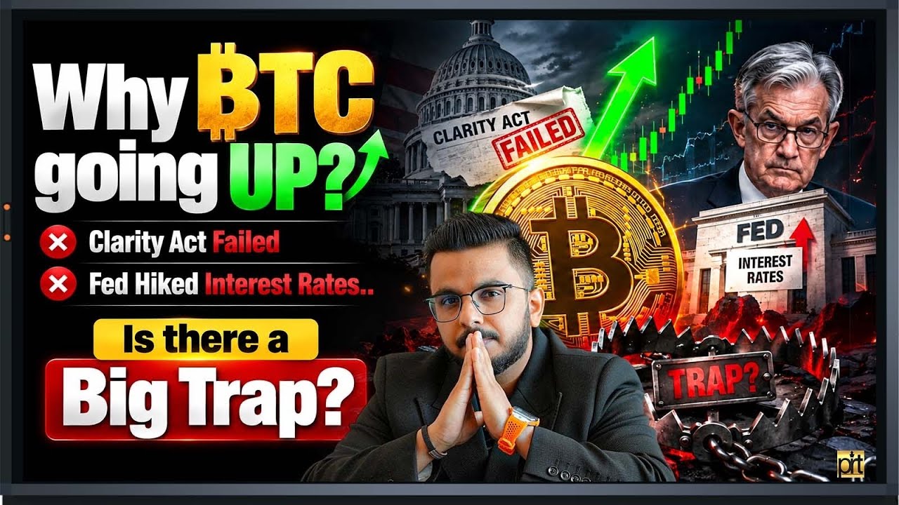 Why BTC going up? Clarity Act Failed || Is there a Big Trap?