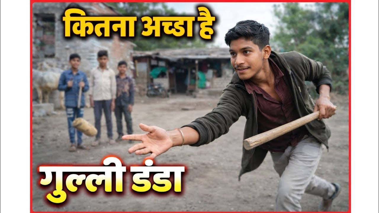 मोबाइल छोड़ो! असली मज़ा तो इसमें है 😱 | गिल्ली डंडा खेलते हुए#gillidanda#desigame#villagevlog#bachpa
