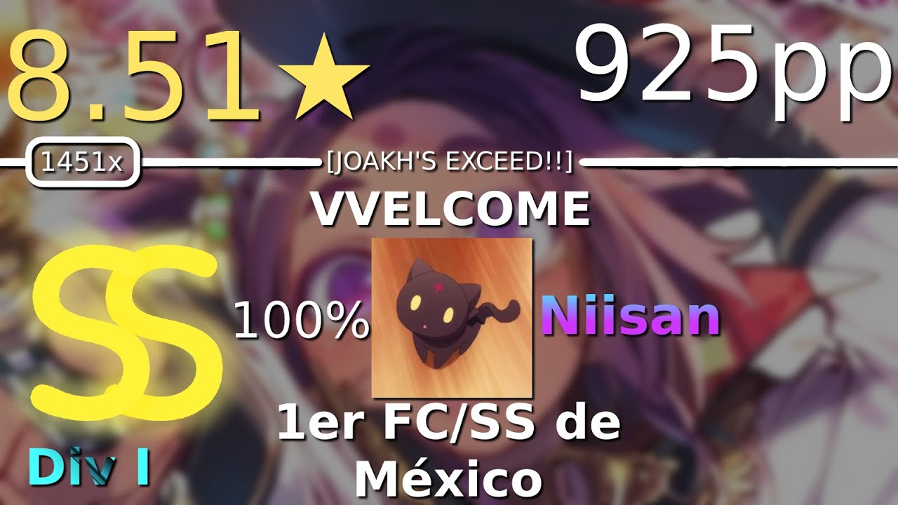 osu!catch MX (Div I) | Niisan | 8.51⭐MisoilePunch - VVelcome!! [JOAKH'S EXCEED!!] FC 925pp